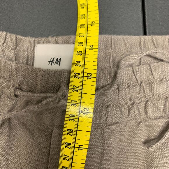 H&M Womens Regular Fit‎ Coupe Standard Linen Pants Brown Cottagecore Minimalism - Picture 13 of 16